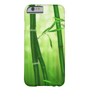 Coque iPhone 6 Barely There Bambou Vert Avec Lumière De Bokeh Pâle Sur Le Dos