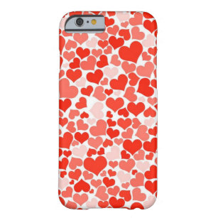 Coque iPhone 6 Barely There Belle forme de coeur Abstrait Arrière - plan rose 