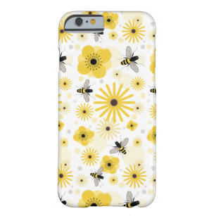 Coque iPhone 6 Barely There Cas de l'iPhone 6 d'abeilles et de fleurs