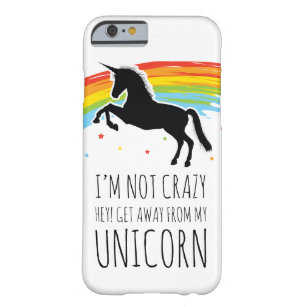 Coque iPhone 6 Barely There Funny Crazy Unicorn arc-en-ciel