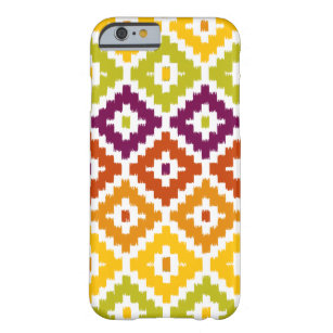 Coque iPhone 6 Barely There Motif tribal aztèque coloré de diamant d'Ikat