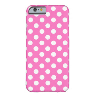 Coque iPhone 6 Barely There pois blancs en rose