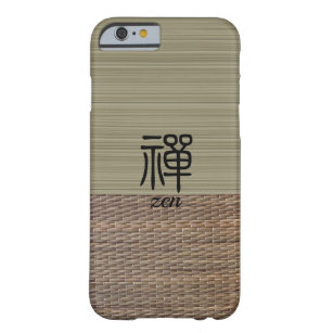 Coque iPhone 6 Barely There Tatami chinois de vert olive de calligraphie de
