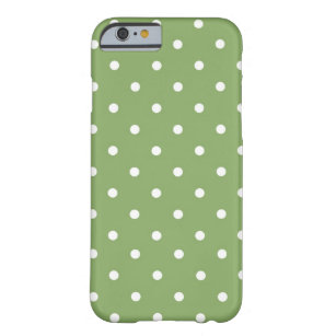 Coque iPhone 6 Barely There Vert et blanc de point de polka