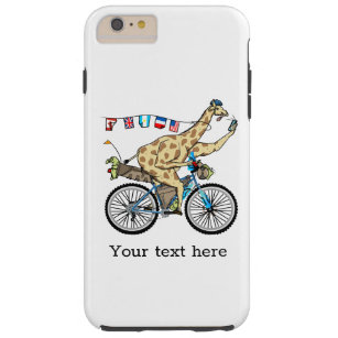Coque iPhone 6 Plus Tough Drôle girafe vélo