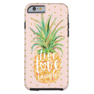 Coque iPhone 6 Tough Ananas actuel à la mode vivant d'île du rire  