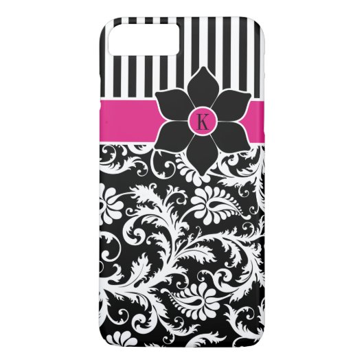 Coque iPhone 7 | Damas | Tracées | Fuchsia (Dos)