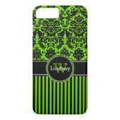 Coque iPhone 7 | Damas | Tracées | Lime (Dos)