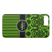 Coque iPhone 7 | Damas | Tracées | Lime (Dos (Horizontal))
