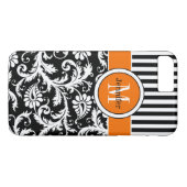 Coque iPhone 7 | Damas | Tracées | Orange (Dos (Horizontal))