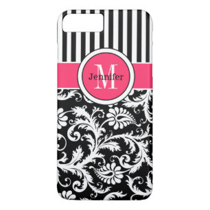 Coque iPhone 7 Damas Tracées Rose 2
