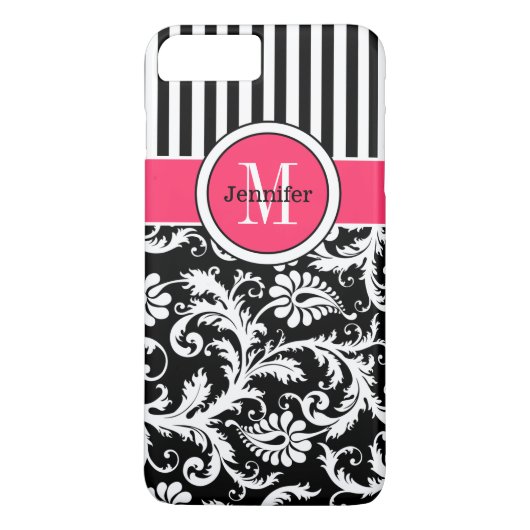 Coque iPhone 7 | Damas | Tracées | Rose 2 (Dos)