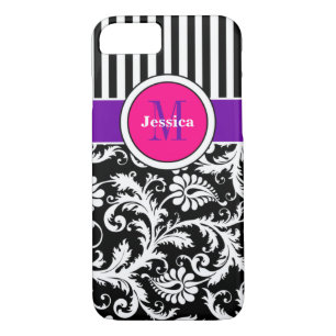 Coque iPhone 7   Damas   Tracées   Rose 3