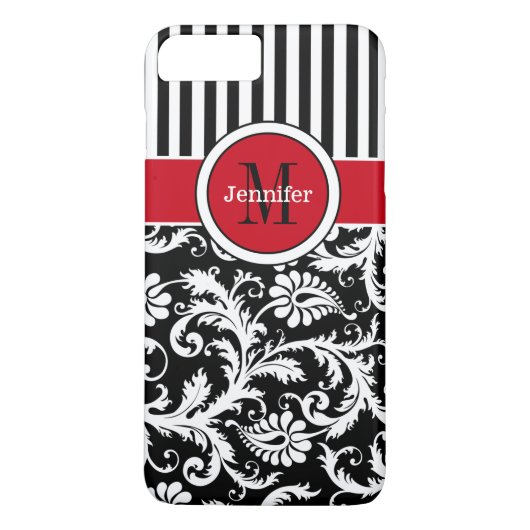 Coque iPhone 7 | Damas | Tracées | Rouge (Dos)
