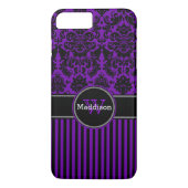Coque iPhone 7 | Damas | Tracées | Violet (Dos)