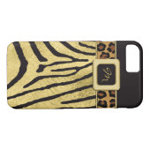 Coque iPhone 7 | FAUX Gold Foil | POSTER DE ANIMAL (Dos (Horizontal))