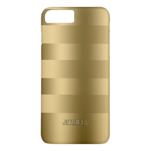Coque iPhone 7 Plus Motif des rayures Gold Tones