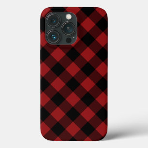 Coque iphone à carte rouge et noir