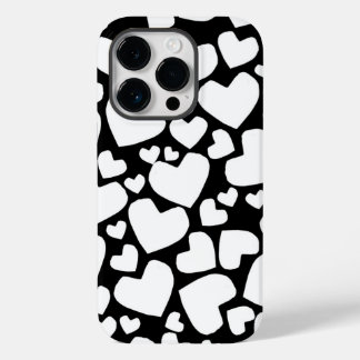 Coque iphone à coeur noir et blanc