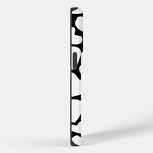 Coque iphone à coeur noir et blanc (Verso / Droite)
