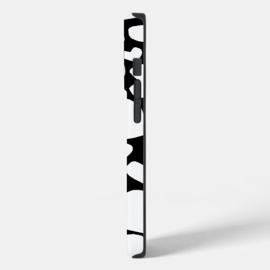 Coque iphone à coeur noir et blanc (Verso / Gauche)