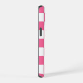 Coque iphone À damiers chèque rose blanc (Côté droit)