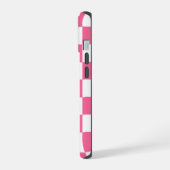 Coque iphone À damiers chèque rose blanc (Côté gauche)
