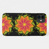 coque iphone à fleurs de coucher de soleil rose (Dos (Horizontal))