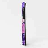 Coque iphone à fleurs violettes (Dos/Gauche)