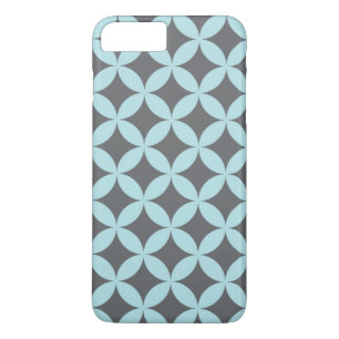 Coque iphone à motif bleu et gris