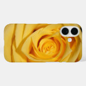 Coque iPhone à pétale de rose jaune (Verso (horizontal))