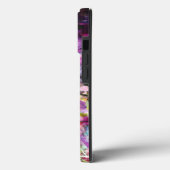 Coque iphone Abstrait à motif floral pourpre (Verso / Gauche)