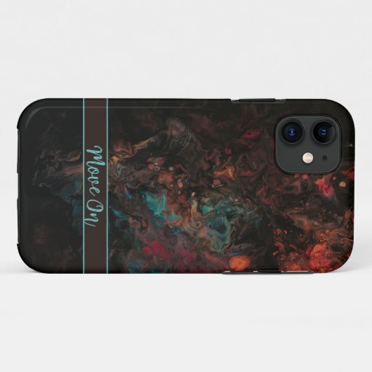 Coque iphone abstrait brun-rouge (Dos (Horizontal))