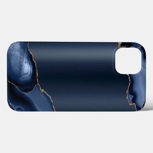 Coque iphone abstrait Coque-Mate bleu marine (Verso (horizontal))