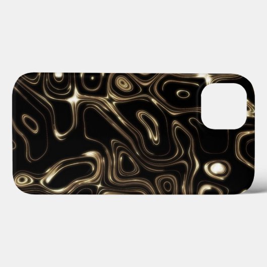 Coque iphone abstrait Coque noir (Verso (horizontal))