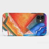 Coque iphone abstrait d'amusement d'hiver (Dos (Horizontal))
