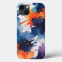 Coque iphone Abstrait d'aquarelle en gras