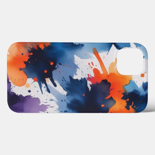 Coque iphone Abstrait d'aquarelle en gras (Verso (horizontal))