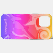 Coque iphone Abstrait d'intégrité arc-en-ciel amus (Verso (horizontal))