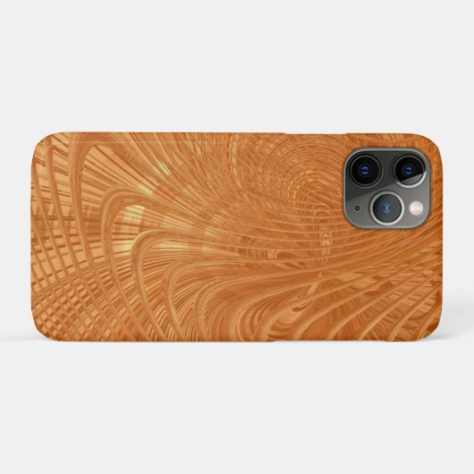 coque iphone Abstrait Gold Waves (Dos (Horizontal))