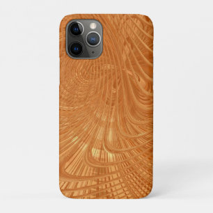 coque iphone Abstrait Gold Waves
