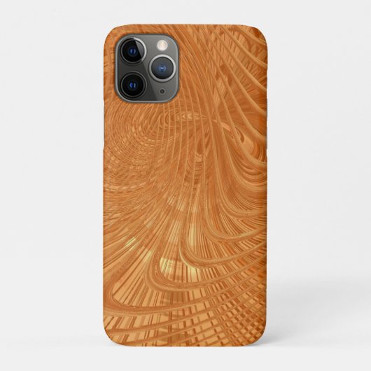 coque iphone Abstrait Gold Waves (Dos)