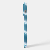 Coque iPhone abstraite bleu brillant (Côté gauche)