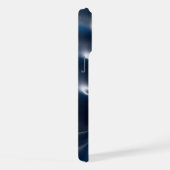 Coque iPhone abstraite bleu brillant (Côté droit)