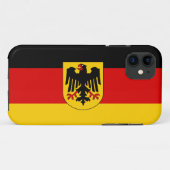 Coque iphone allemand de drapeau (Dos (Horizontal))