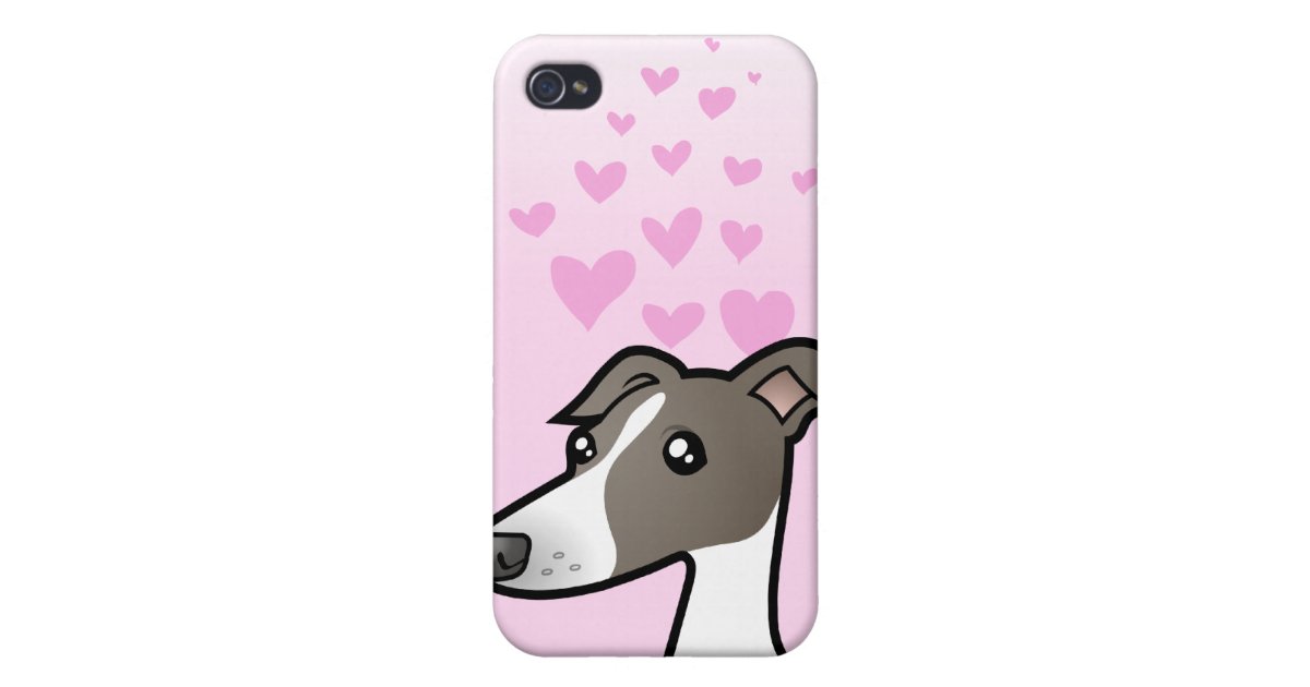 Coque Iphone Amour De Levrier Whippet Levrier Italien Zazzle Be