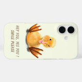 Coque iphone amusant avec Happy Duck - Texte perso (Verso (horizontal))