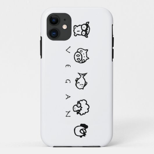Coque iphone animal végétalien de téléphone (Dos)