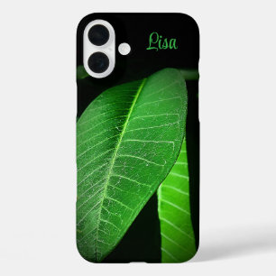 Coque iphone Apple à feuille verte personnalisé