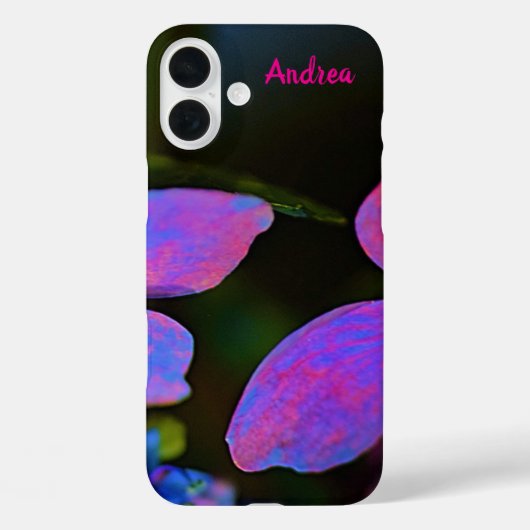 Coque iphone Apple à fleurs violettes personnalisé (Verso)